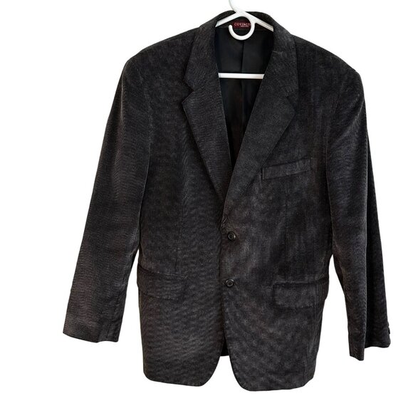Covington Men’s Dark Gray Corduroy Sport Coat Blazer Jacket Single Vent Size 40S - Picture 1 of 14